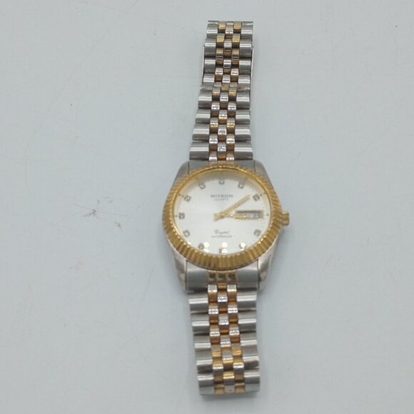 Vintage Miykon Quartz Crystal Men's Watch Two-Tone Waterproof - Picture 2 of 9